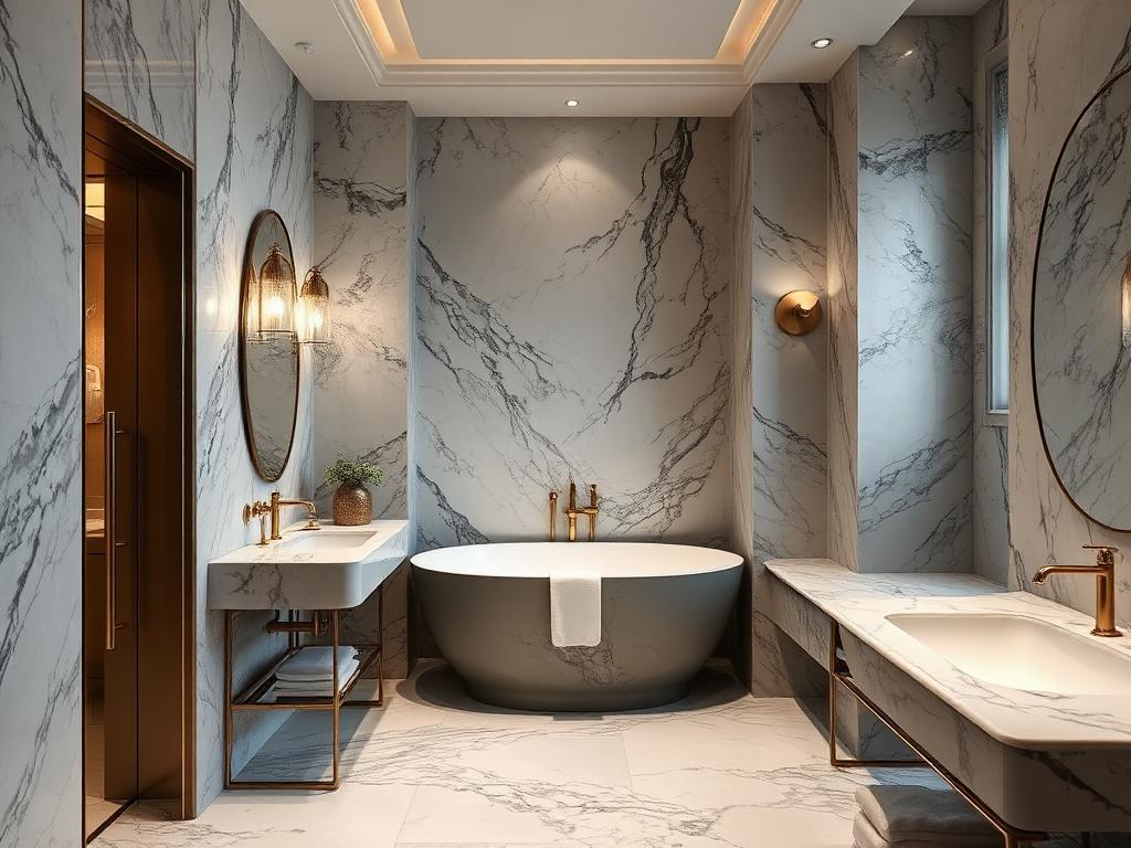 Marble spa bathroom